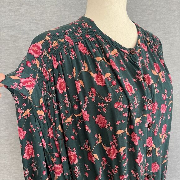 Free People Flower Fields Dress Size S  Ditsy Cottage Peasant Festival Oversized - Picture 5 of 14